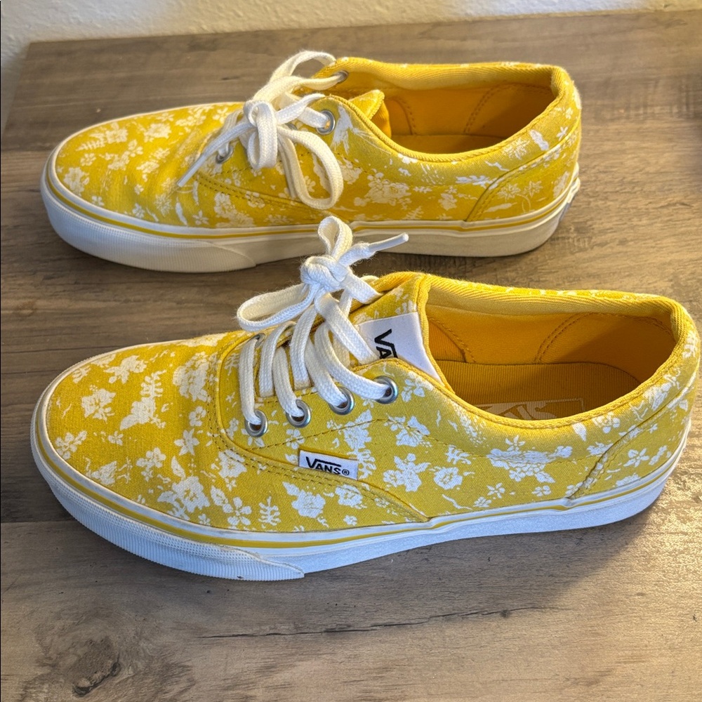 Yellow Floral Vans